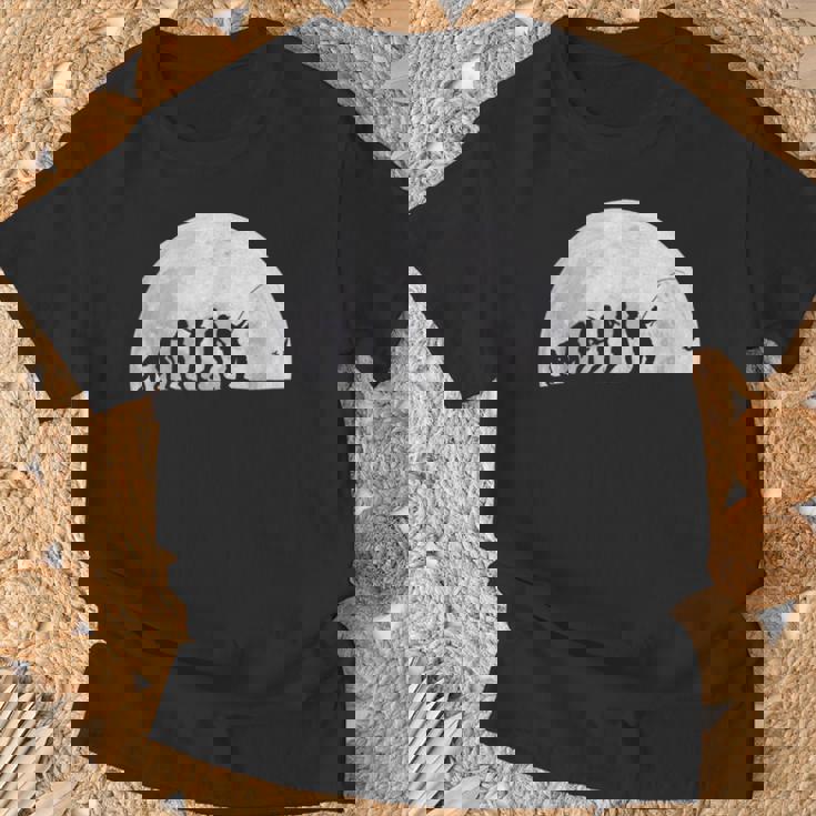 人類の進化 釣り竿 漁師 釣り人 面白い 釣り フィッシング 満月 サプライズ おもしろ アイデア 釣り Tシャツ 高齢者への贈り物