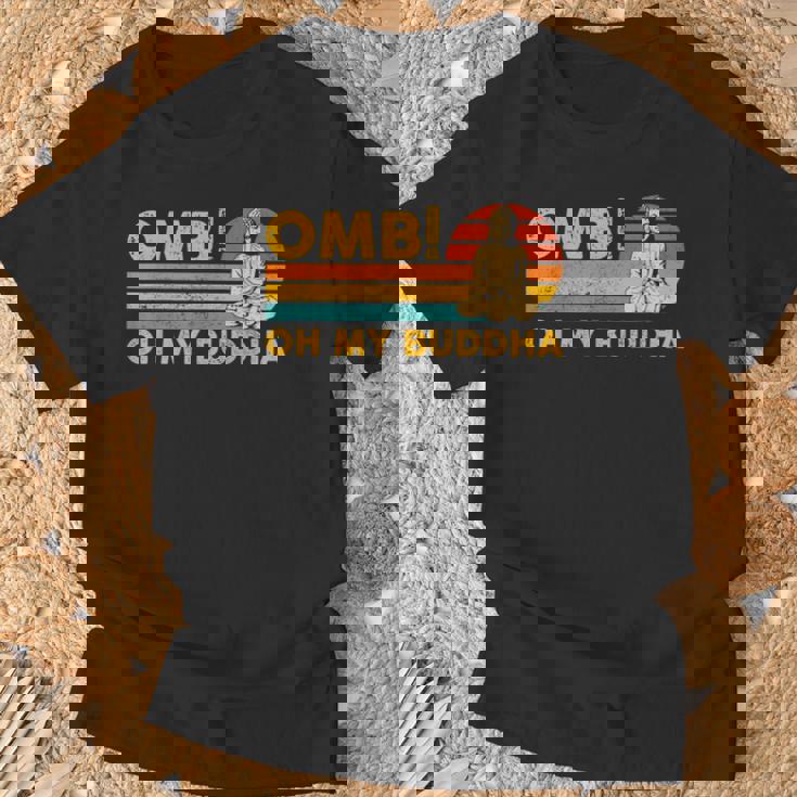 仏教 仏前 レトロ Omb オーマイブッダ Tシャツ 高齢者への贈り物