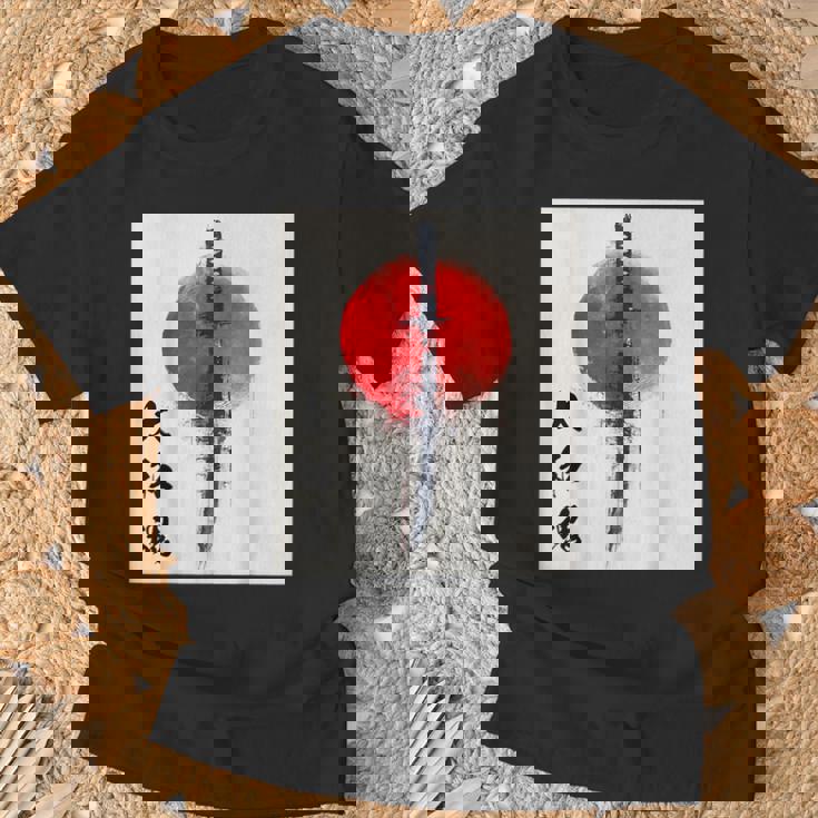 侍 日本魂 忍者 日本刀 Tシャツ 高齢者への贈り物