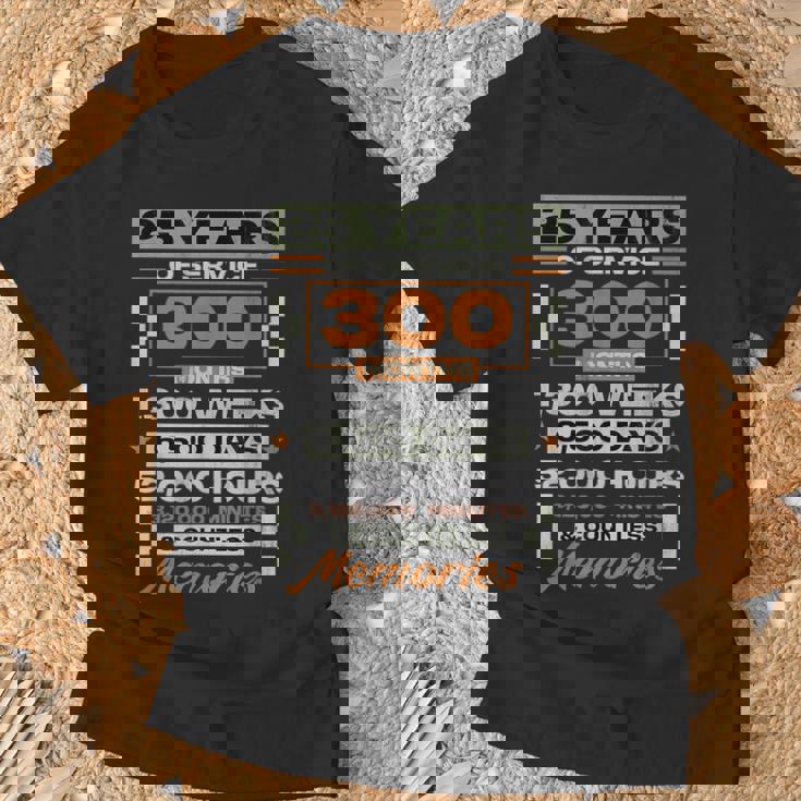 勤続25年 25周年 退職記念 Tシャツ 高齢者への贈り物