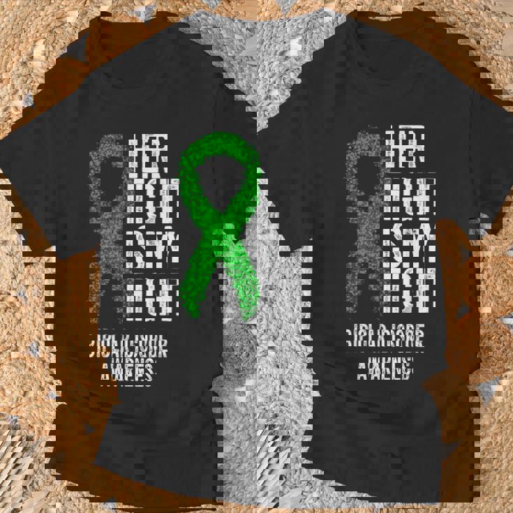 双極性障害彼女の戦いは私の戦い双極性障害 Tシャツ 高齢者への贈り物