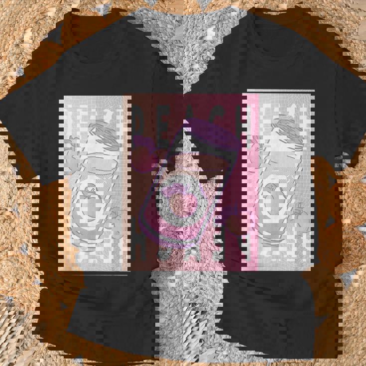 和桃アルコールソフトドリンク 桃 Tシャツ 高齢者への贈り物