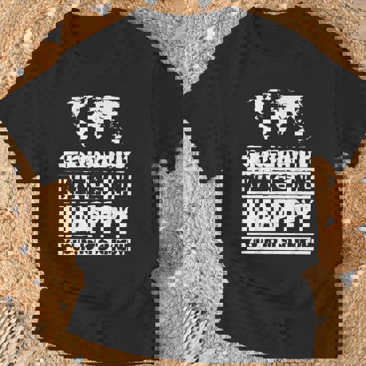 地理の先生への贈り物-面白い地理の恋人のユーモア Tシャツ 高齢者への贈り物