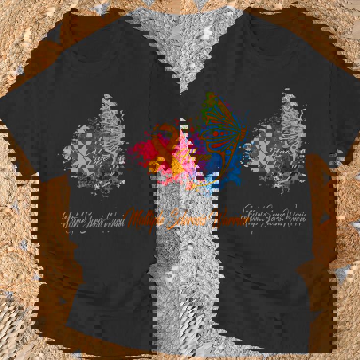 多発性硬化症の認識 Tシャツ 高齢者への贈り物