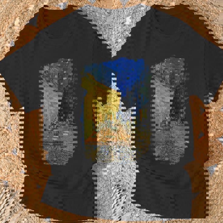 夜のカフェテラス ゴッホ Tシャツ 高齢者への贈り物