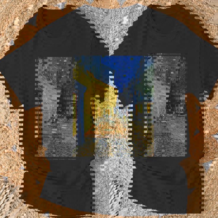 夜のカフェテラス ゴッホ 名画 レトロ Tシャツ 高齢者への贈り物