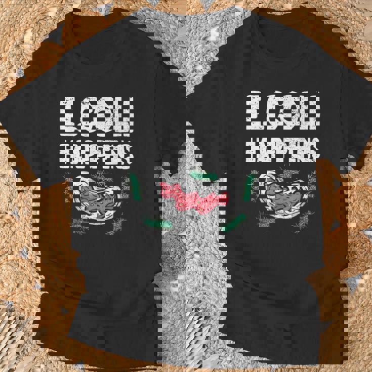 大腸菌で起こる細菌微生物学細菌学 Tシャツ 高齢者への贈り物