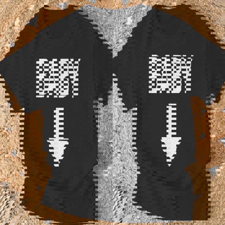 妊娠発表サプライズママとパパシャツ Tシャツ 高齢者への贈り物