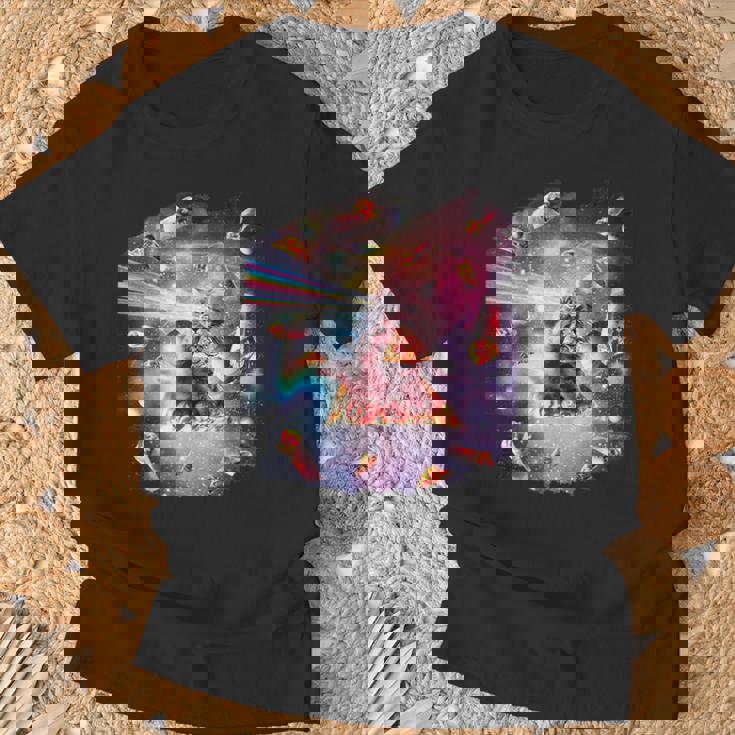 宇宙ピザ猫-レインボーレーザー、タコス、ブリトー Tシャツ 高齢者への贈り物