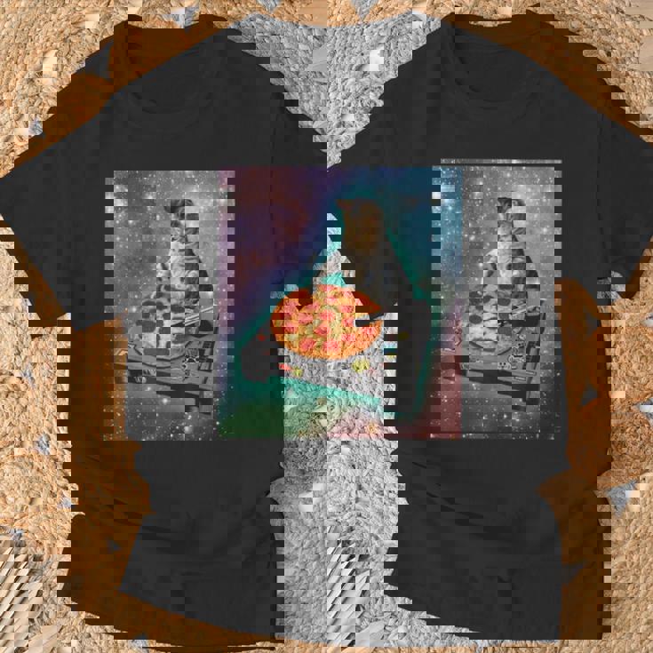 宇宙宇宙 ギャラクシー 宇宙 猫 ピザ Dj 面白い かわいい コズミック Tシャツ 高齢者への贈り物