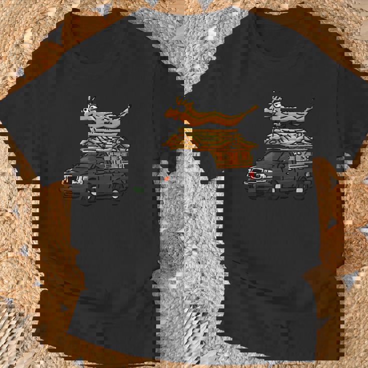 宮型霊柩車 Tシャツ 高齢者への贈り物