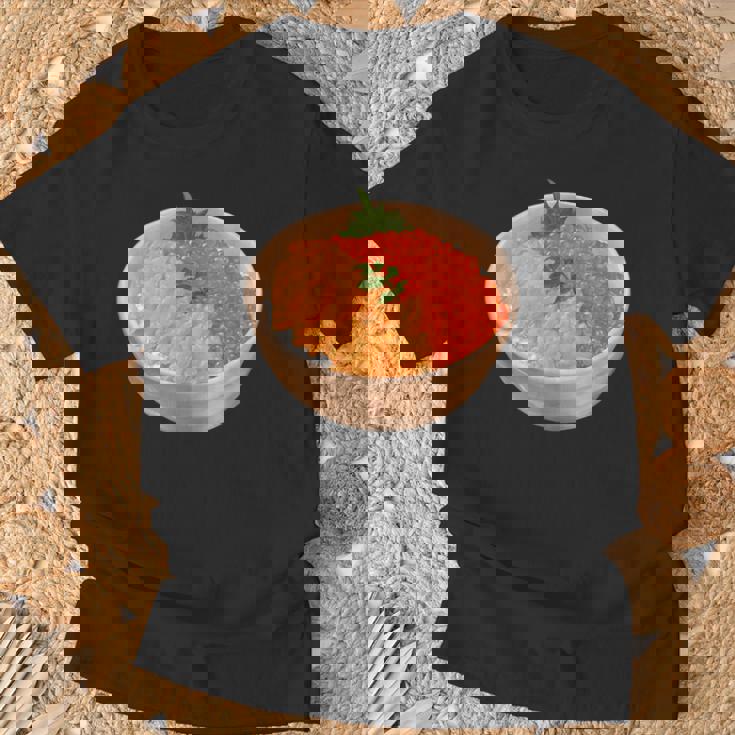 寿司ユニ いくらどんぶり 丼 和食 Tシャツ 高齢者への贈り物