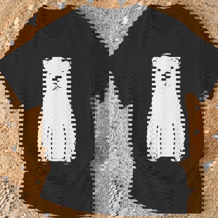 小さなシロクマ かわいいミニマリスト シンプルなシロクマ Tシャツ 高齢者への贈り物