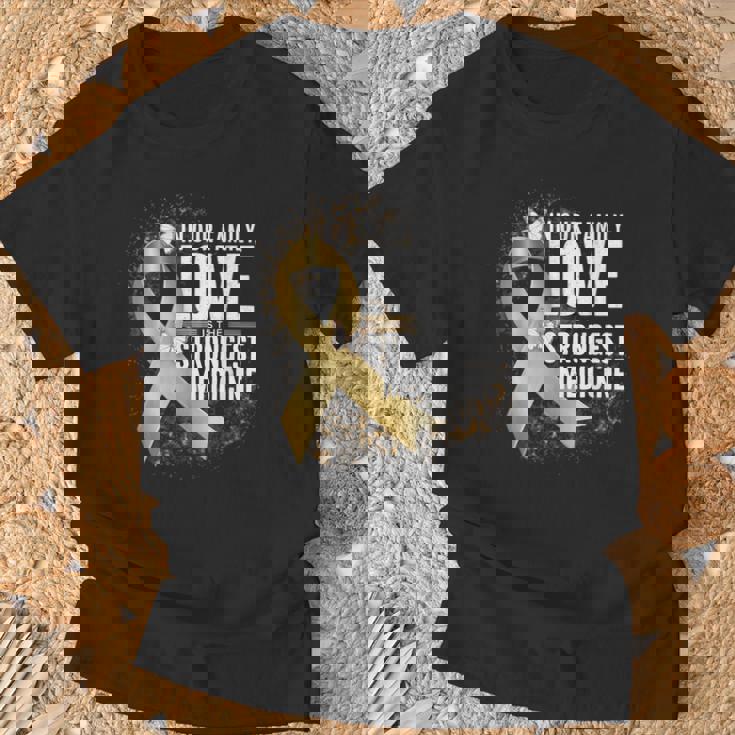 小児がん啓発 最強の薬 ゴールドリボン Tシャツ 高齢者への贈り物