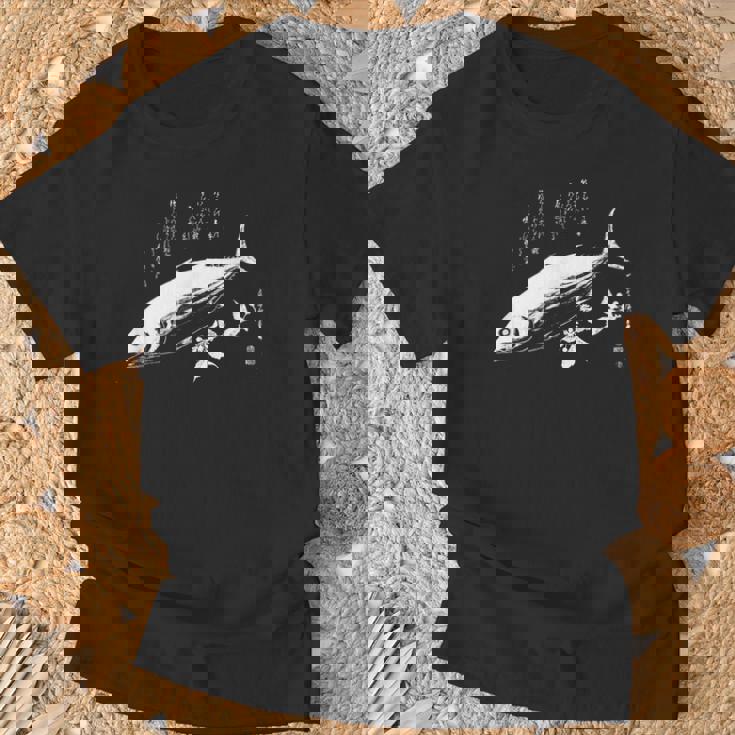 広重作 カツオ魚 おしゃれ 日本美術 Tシャツ 高齢者への贈り物