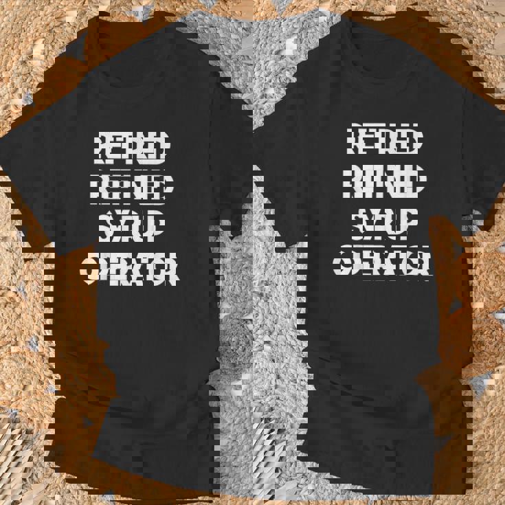 廃止された精製シロップオペレーター Tシャツ 高齢者への贈り物