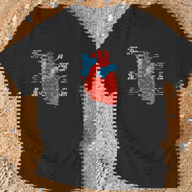 心臓解剖学教育 循環器学 Tシャツ 高齢者への贈り物
