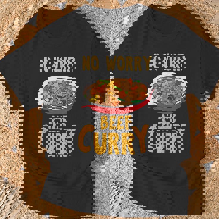 心配いらず ビーフカレー インド料理 シェフ おもしろ料理 Tシャツ 高齢者への贈り物