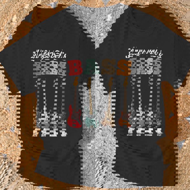 必要なのはベースだけ ベーシストのための有名なクロスウォーク All You Need Is Bass Tシャツ 高齢者への贈り物