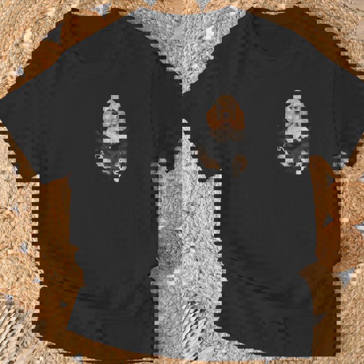 恋人のためのポケットに入った面白いイングリッシュコッカースパニエル Tシャツ 高齢者への贈り物