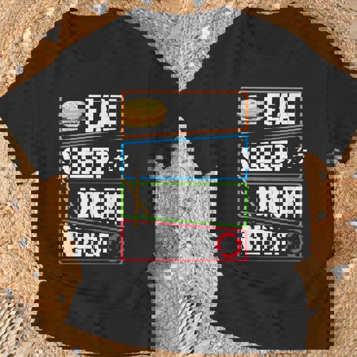 打楽器 ドラム 音楽 ドラマー ミュージシャン プレイヤー Tシャツ 高齢者への贈り物