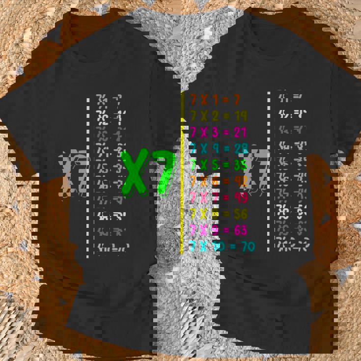 掛け算表7 小学生 算数の日 キッズ 男の子 Tシャツ 高齢者への贈り物
