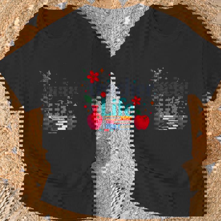 教師 生活 花 教室 感謝 教育 Tシャツ 高齢者への贈り物