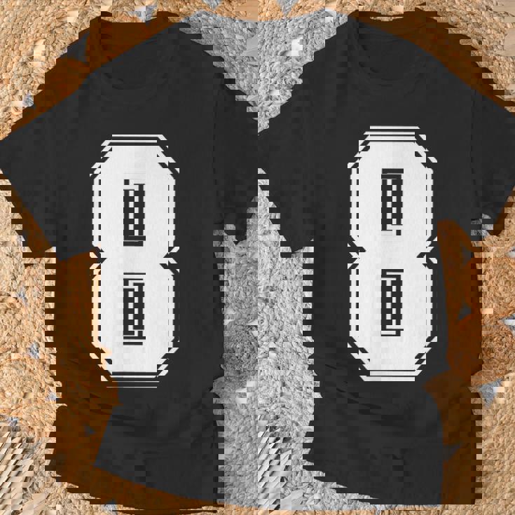 数字 8 スポーツジャージ ラッキーナンバー Tシャツ 高齢者への贈り物