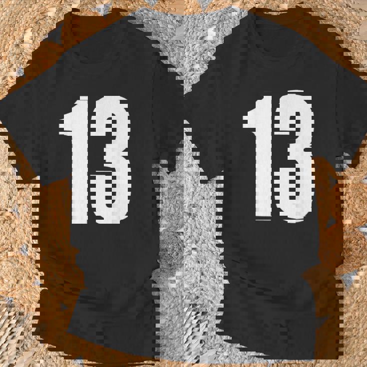 数字 Nhirn 数字 13 プレーン 白 数字 Tシャツ 高齢者への贈り物