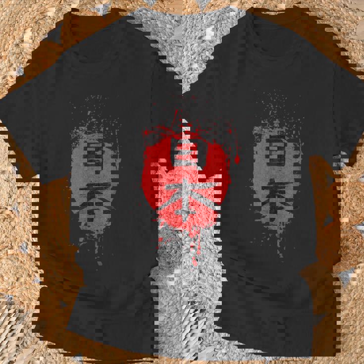 日本 Japan Artistic Kanji And Redunplash Tシャツ 高齢者への贈り物