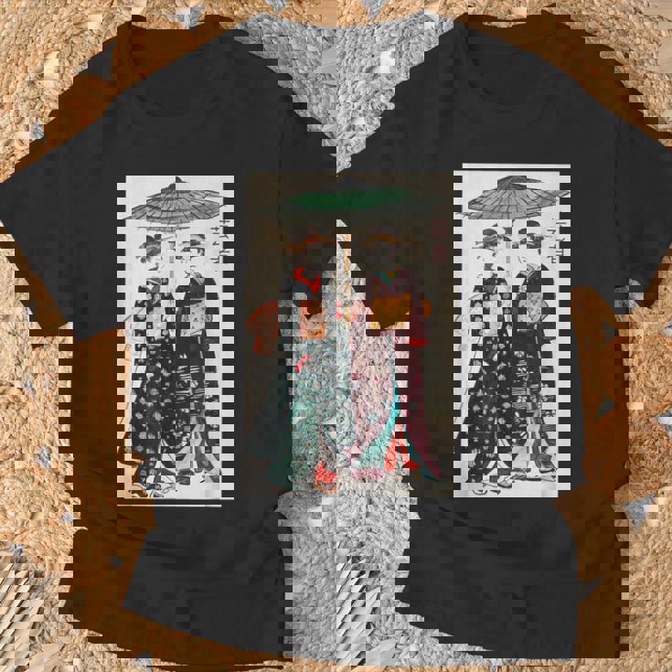 日本の伝統芸者 絵画 アート 水彩 お土産 Tシャツ 高齢者への贈り物