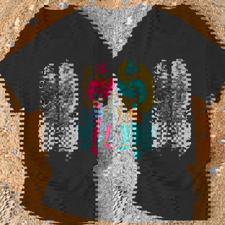 日本の神々 風神と雷神 Tシャツ 高齢者への贈り物