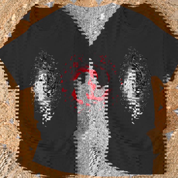 日本の陰陽鯉のアート。 Tシャツ 高齢者への贈り物