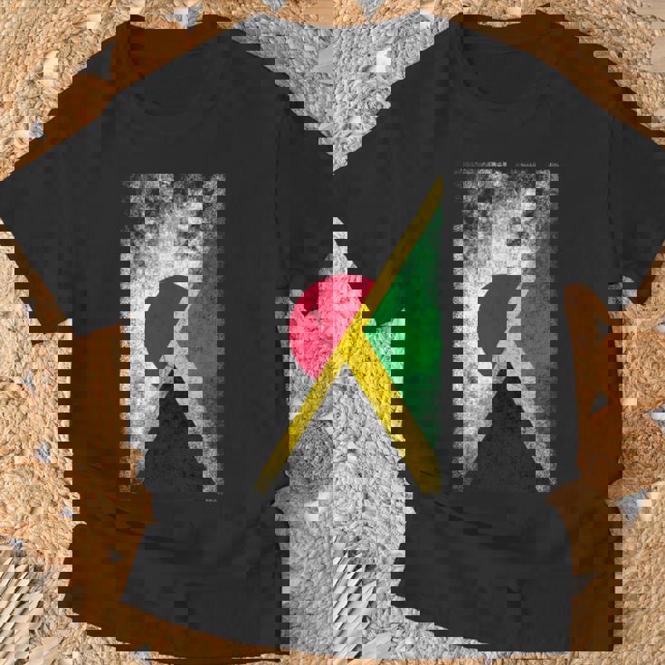 日本ジャマイカの国旗 ジャマイカ。 Tシャツ 高齢者への贈り物