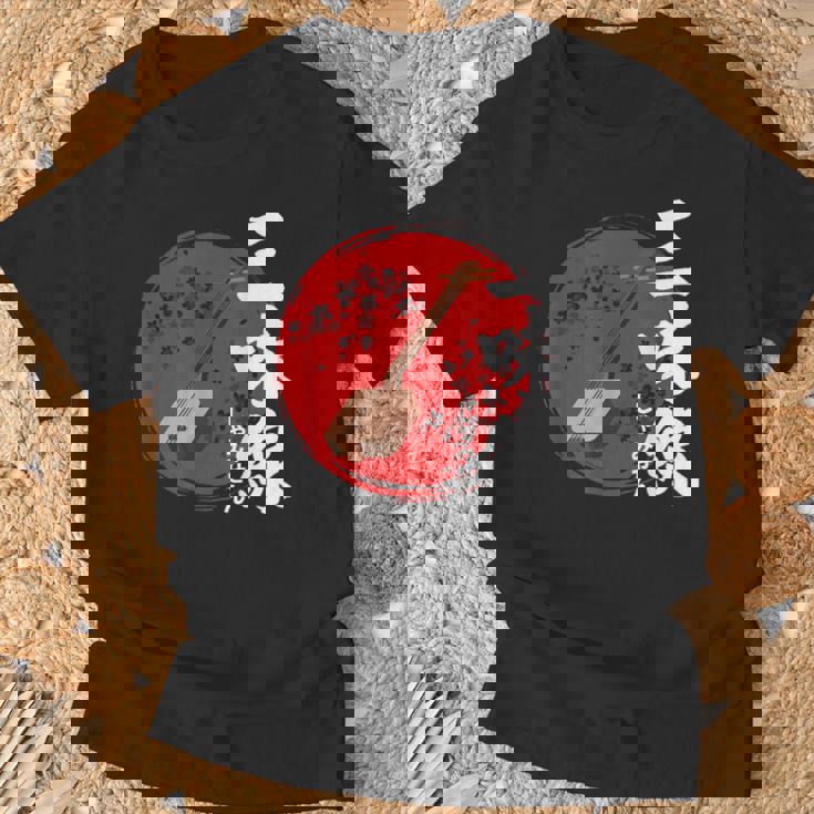 日本三味線 伝統楽器 Tシャツ 高齢者への贈り物