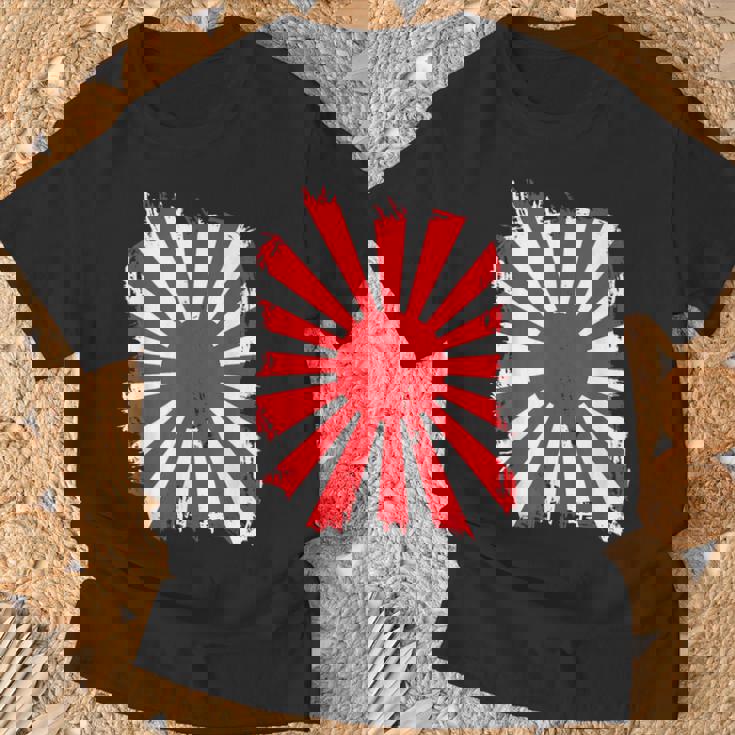 日本戦争旗 日本中道 日本国旗 Tシャツ 高齢者への贈り物