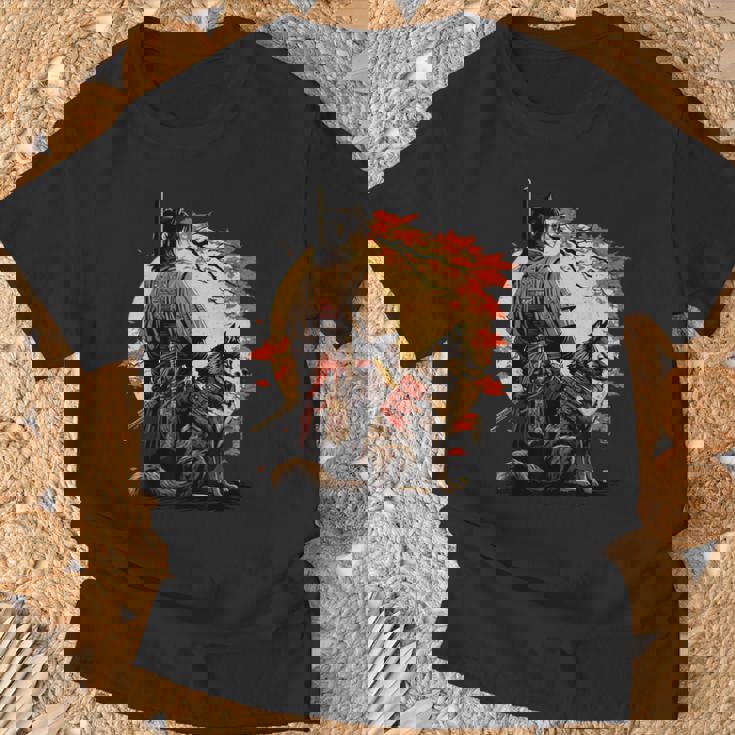 日本美術 忍者 浮世絵 アニメ風 侍 改 健 Tシャツ 高齢者への贈り物