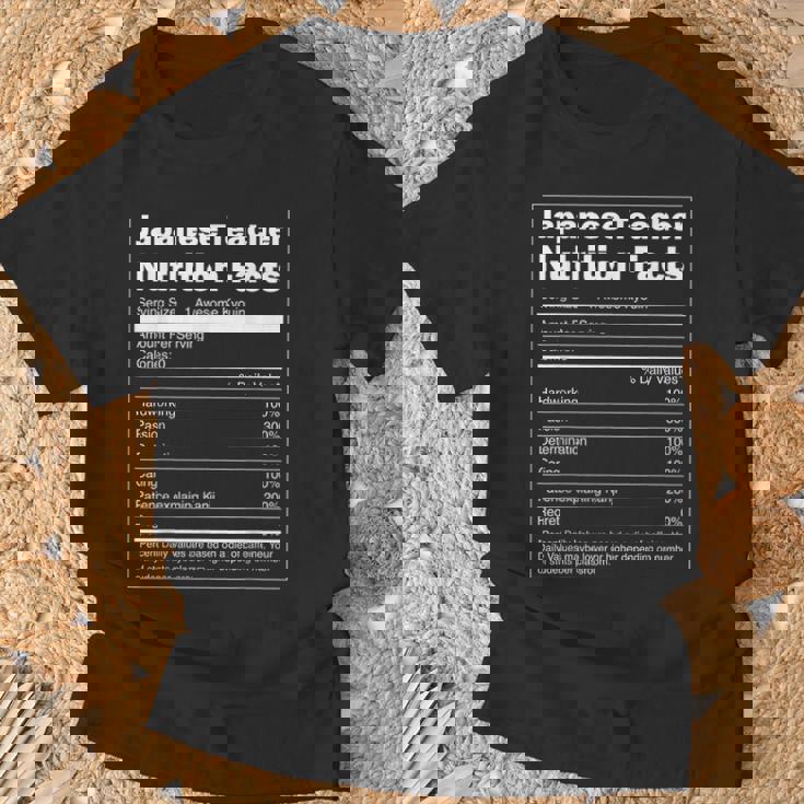 日本語 おもしろ栄養 日本教師 Tシャツ 高齢者への贈り物