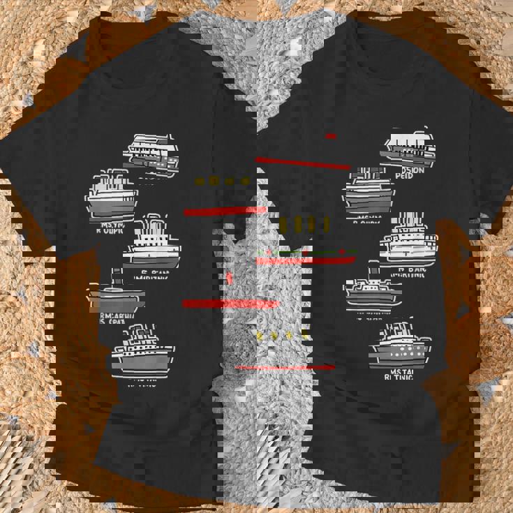 有名なクルーズ船 Rms タイタニック ブリタニック ポセイドン カルパチア Tシャツ 高齢者への贈り物