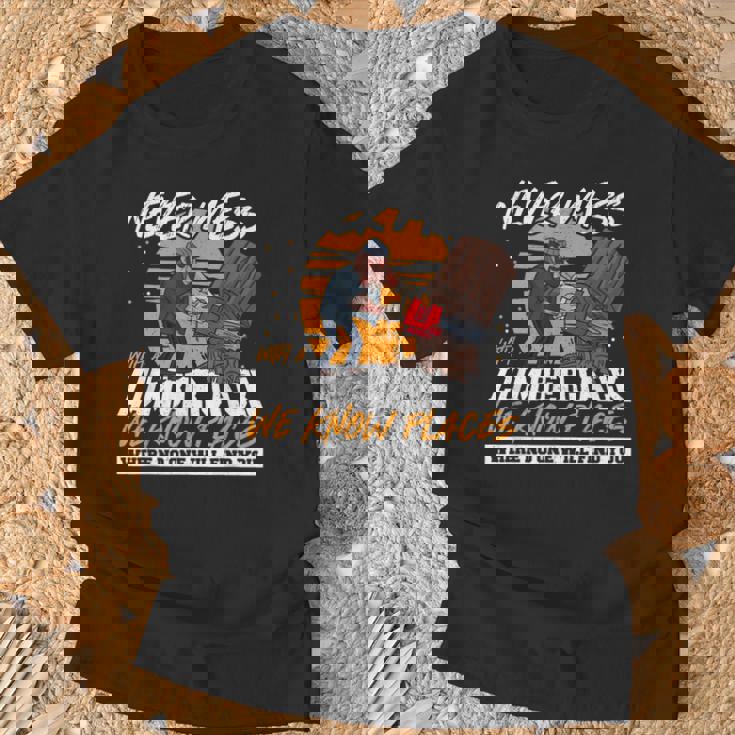 木こりを汚さない面白いロギング引用 Tシャツ 高齢者への贈り物