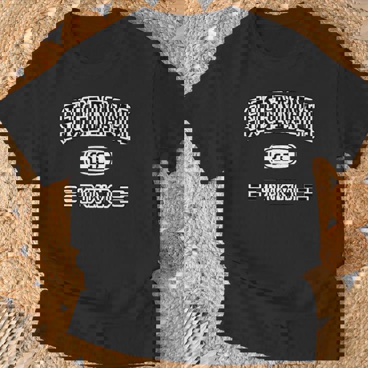 杉並区uginami【チームユニフォーム カレッジ風】東京 23区 Jimo-T ジモティ 面白い Tシャツ 高齢者への贈り物