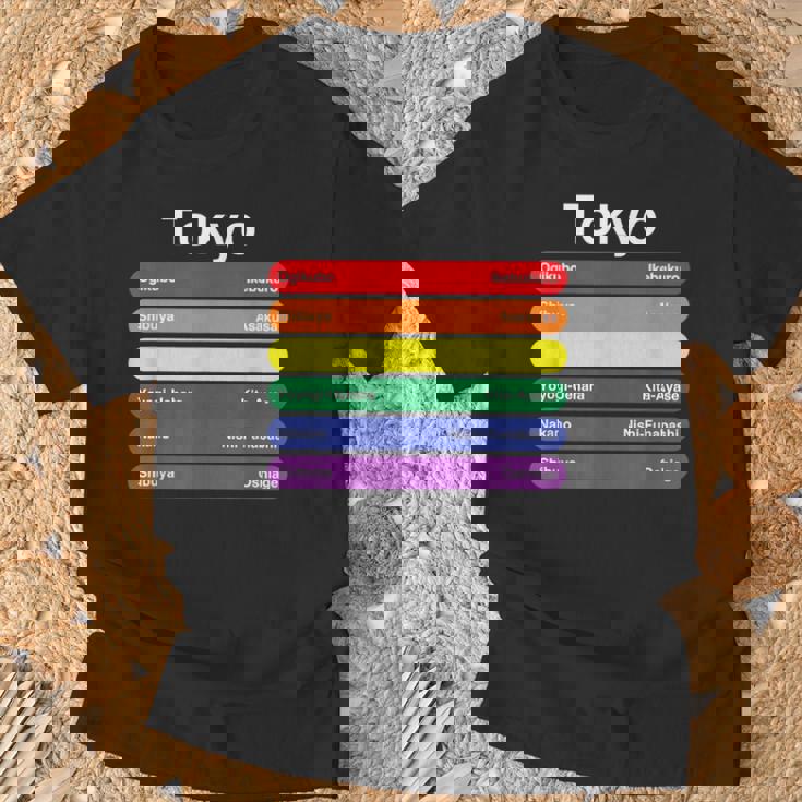 東京プライド レインボーフラッグ カラー メトロ鉄道 Lgbtq Tシャツ 高齢者への贈り物