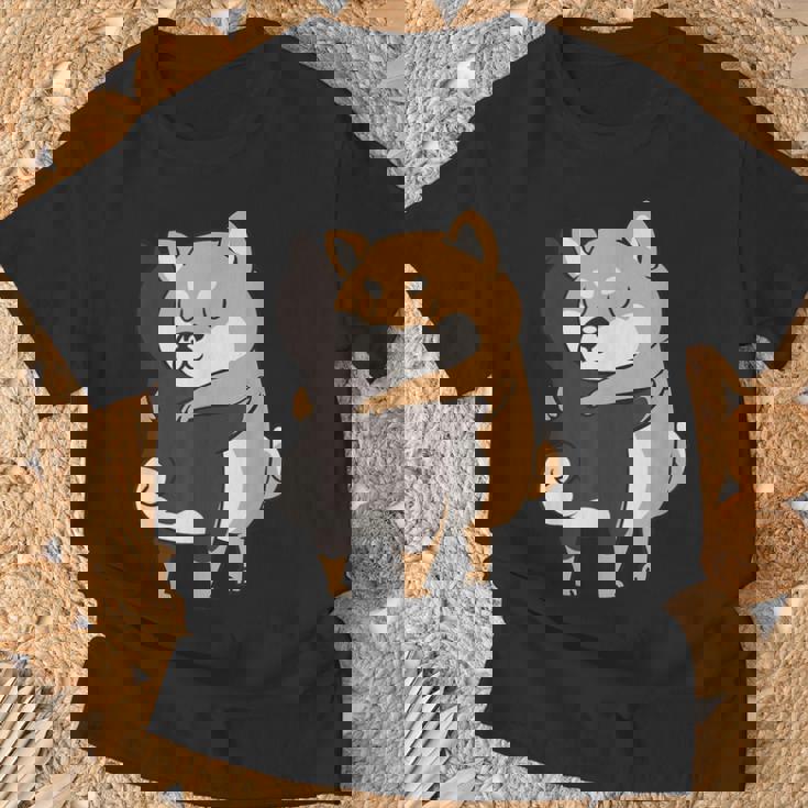 柴犬ハグ Tシャツ 高齢者への贈り物