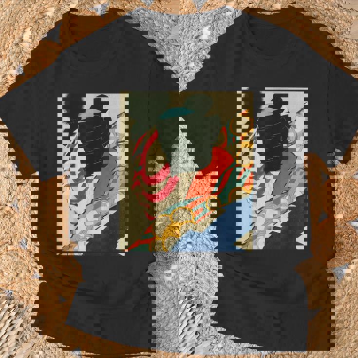 歌舞伎 かぶき 役者 日本美術 浮世絵 役者絵 名取春仙 七世松本幸四郎 梅王 Tシャツ 高齢者への贈り物