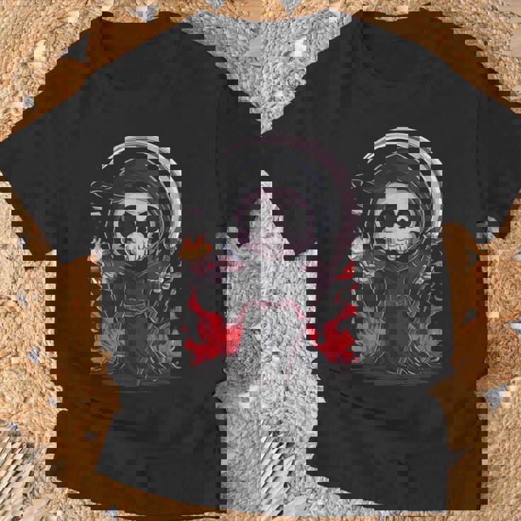 死神 スケルトン ハロウィン コスチューム 不気味 怖い Tシャツ 高齢者への贈り物