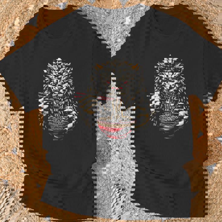 沖縄ジャパン シーサー ガーディアン ライオン ラーメン 沖縄土産 Tシャツ 高齢者への贈り物