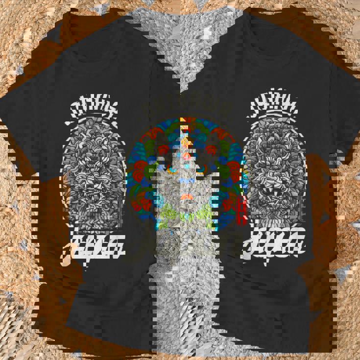 沖縄ジャパン シーサー ライオンガーディアン 和 カタカナ お土産 Tシャツ 高齢者への贈り物