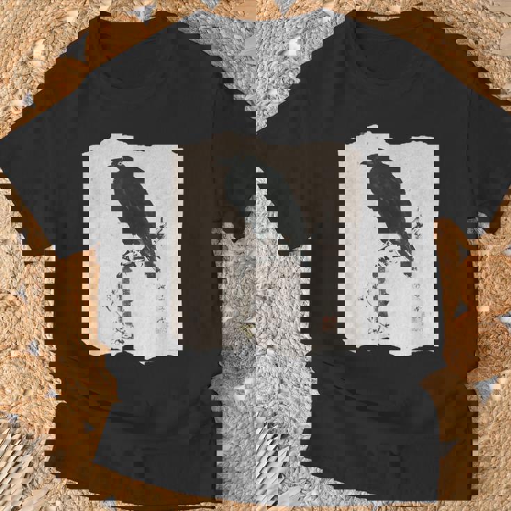 河鍋暁斎のカラス 浮世絵 日本画 日本文化 烏 Tシャツ 高齢者への贈り物