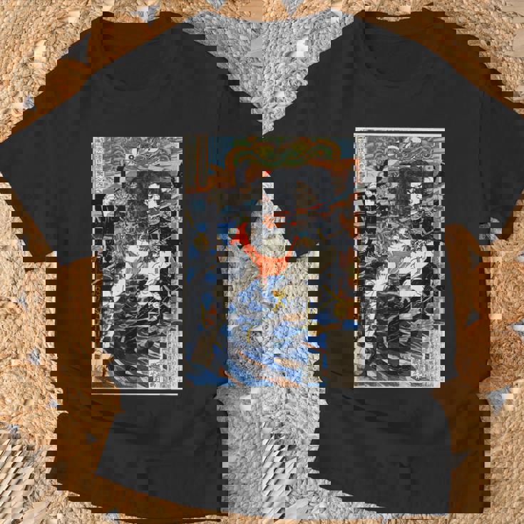 浮世絵 面白tシャツ 日本画 歌川国芳 名作 アート 絵画 メンズ レディース 面白い 服 美術 おもしろ Tシャツ 高齢者への贈り物