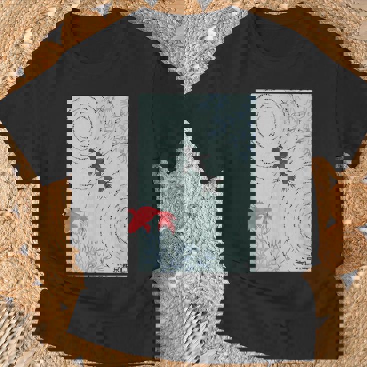 涼風2－いつかの雨上がり－ 金魚 波紋 夏 風 納涼 シック 和風 和柄 シンプル レトロ メンズ レディース キッズ Tシャツ 高齢者への贈り物